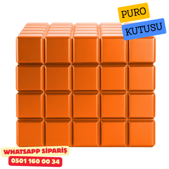 Colibri Heritage Cube Sedir Humidor Puro Kutusu (Turuncu) Colibri Heritage Cube Sedir Humidor Puro Kutusu (Turuncu)