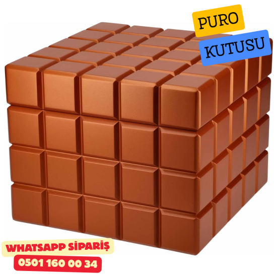 Colibri Heritage Cube Sedir Humidor Puro Kutusu (Turuncu) Colibri Heritage Cube Sedir Humidor Puro Kutusu (Turuncu)