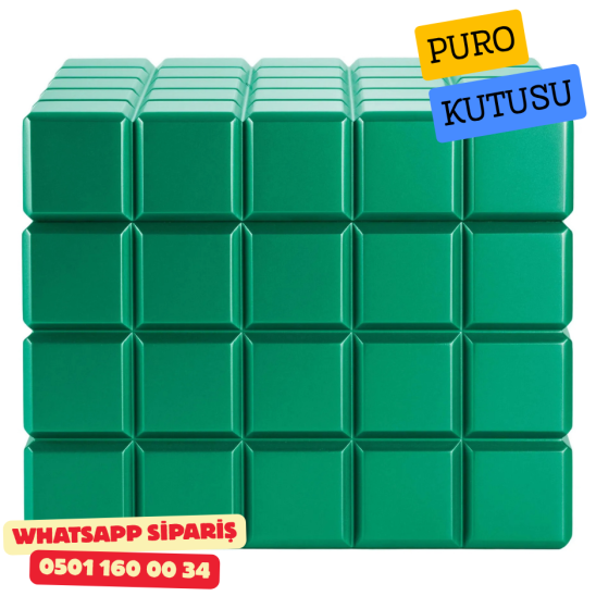 Colibri Heritage Cube Sedir Humidor Puro Kutusu (Yeşil)