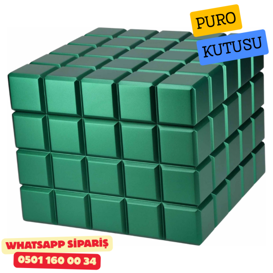 Colibri Heritage Cube Sedir Humidor Puro Kutusu (Yeşil)