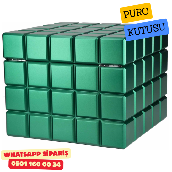 Colibri Heritage Cube Sedir Humidor Puro Kutusu (Yeşil)