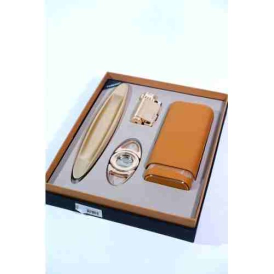 Puro Seti – Taba Deri | Şık & Eksiksiz Puro Aksesuar Seti