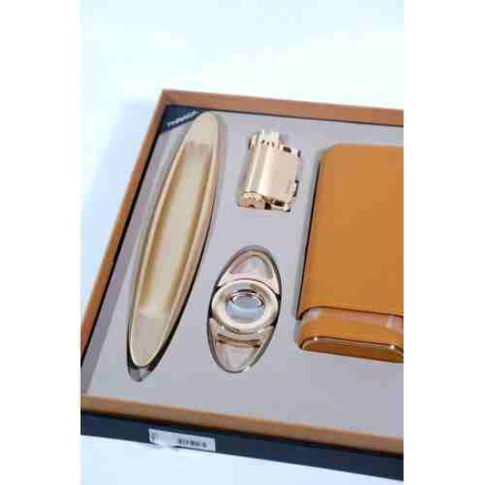 Puro Seti – Taba Deri | Şık & Eksiksiz Puro Aksesuar Seti