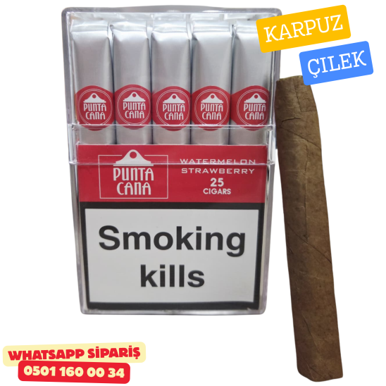 Punta Cana Watermelon Strawberry – 25'li Aromalı Puro Paket