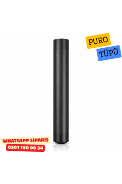 Cohiba Tekli Metal Siyah Puro Tüpü