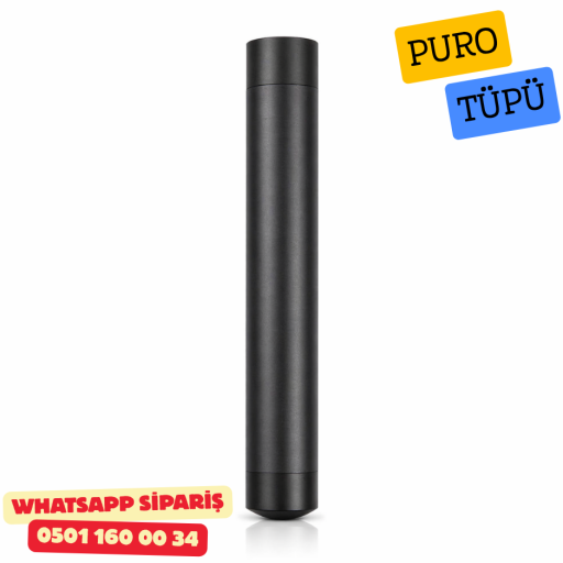 Cohiba Tekli Metal Siyah Puro Tüpü