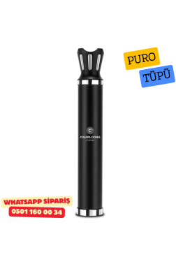 Cigarloong Metal Puro Kılıfı Delicili Sehpalı Tekli Siyah 60 Ring