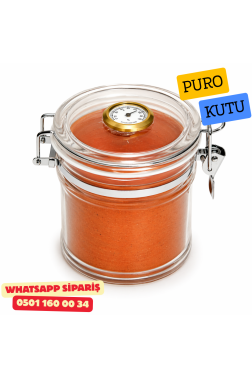 Puro Saklama Kutusu Jar Analog Nem Ölçer