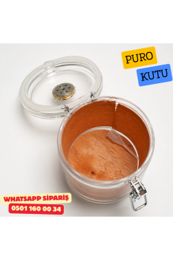 Puro Saklama Kutusu Jar Analog Nem Ölçer