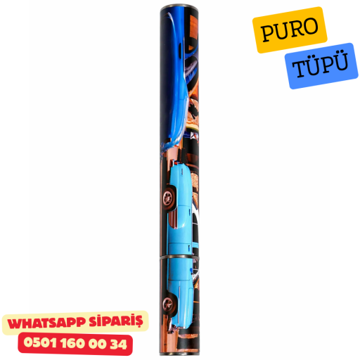 Cohiba Çakmak ve Puro Tüpü Küba Sokakları Desenli