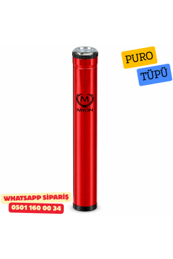 Metal Puro Kılıfı Tüpü Tekli Higrometreli Kırmızı 56Ring