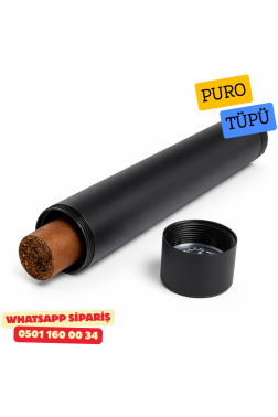 Cohiba Tekli Metal Siyah Puro Tüpü