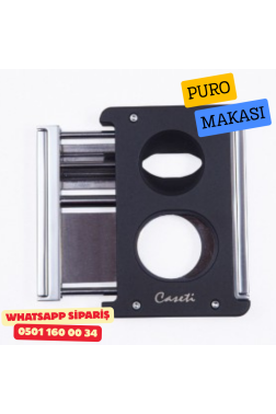 Caseti Siyah 3 Fonksiyonlu Puro Makası (V + Düz Kesim + Delici)