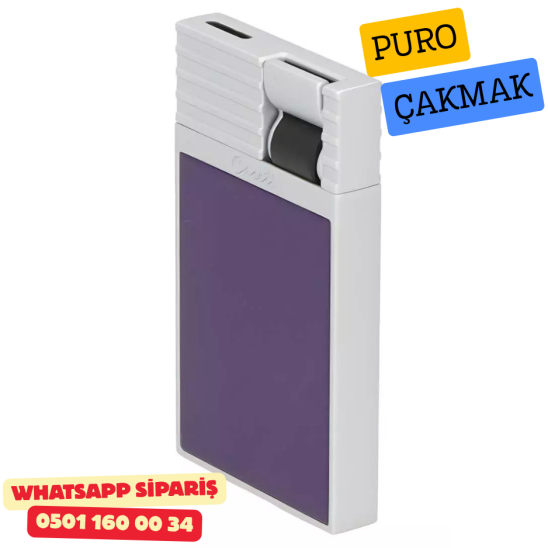 Caseti Paris Flat Mor Mat / Gümüş Tek Jet Alevli Çakmak Caseti Paris Flat Mor Mat / Gümüş Tek Jet Alevli Çakmak