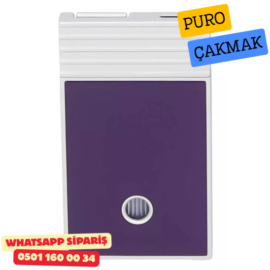 Caseti Paris Flat Mor Mat / Gümüş Tek Jet Alevli Çakmak Caseti Paris Flat Mor Mat / Gümüş Tek Jet Alevli Çakmak