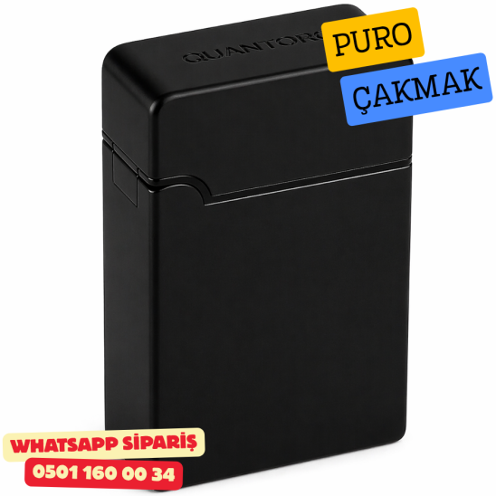 Quantoro Puro Kesici Jet Kapaklı Çakmak – Siyah