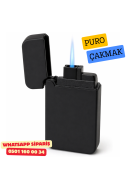 Quantoro Puro Kesici Jet Kapaklı Çakmak – Siyah