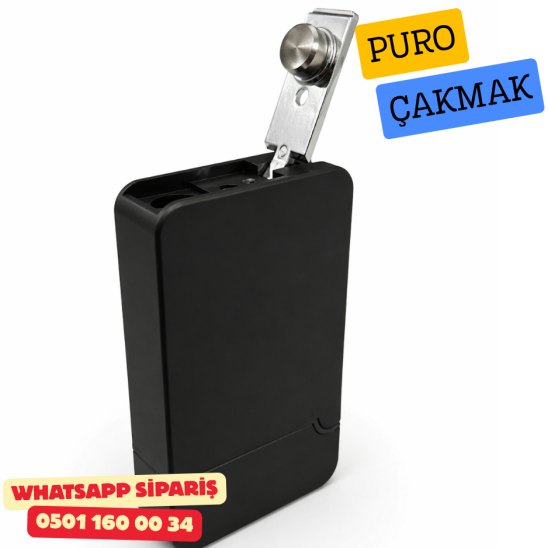 Quantoro Puro Kesici Jet Kapaklı Çakmak – Siyah