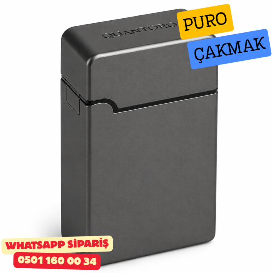 Quantoro Puro Kesici Jet Kapaklı Çakmak – Gri
