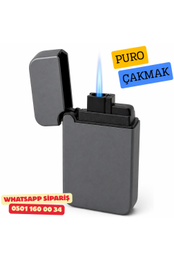 Quantoro Puro Kesici Jet Kapaklı Çakmak – Gri