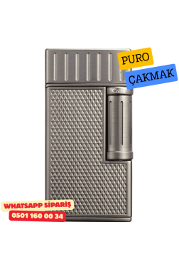 Colibri Julius II Çift Alevli Puro Çakmak – Gunmetal (Koyu Gri)