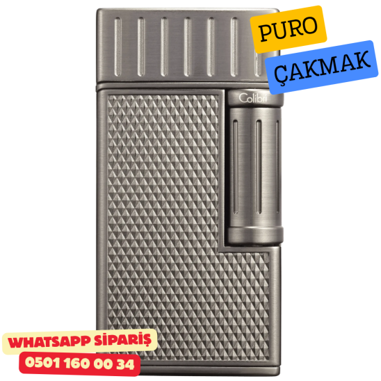 Colibri Julius II Çift Alevli Puro Çakmak – Gunmetal (Koyu Gri)