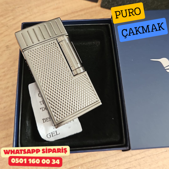 Colibri Julius II Çift Alevli Puro Çakmak – Gunmetal (Koyu Gri)