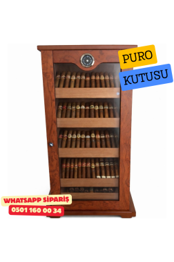 Angelo 4 Katlı Puro Dolabı (Humidor) – 150 Puro Kapasiteli
