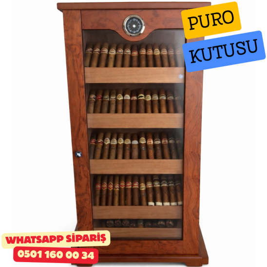 Angelo 4 Katlı Puro Dolabı (Humidor) – 150 Puro Kapasiteli