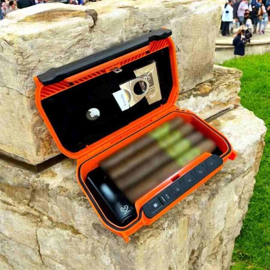 Vaultek Lifepod X Mini Seyahat Humidoru Turuncu 4lü