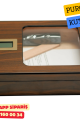 Premium Camlı Sedir Humidor Puro Saklama Kutusu (Ahşap Kahverengi)