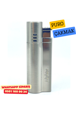 I-lighter Çift Torch Jet Alev Çakmak - Mat Gümüş Renk