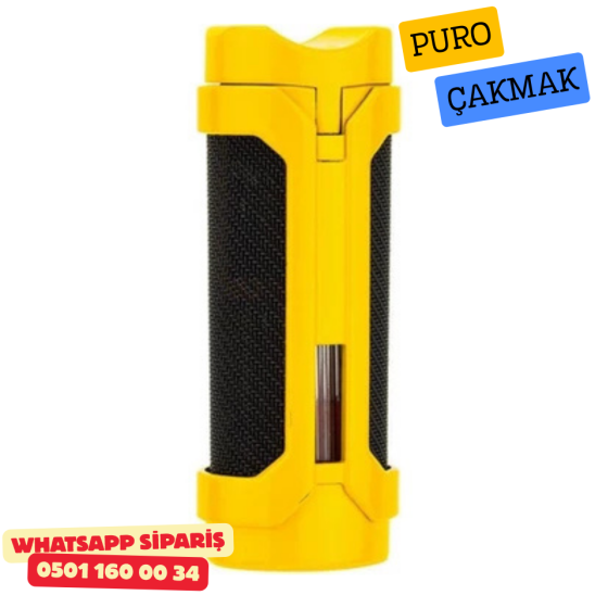 Lubinski 1li Torch Sarı Metal Puro Çakmağı
